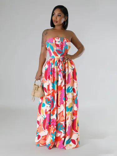 Waist tied jumpsuit