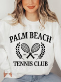 Large round neck hoodie with letter printed top