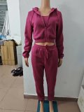 Fleece hoodie three piece set