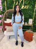 Fleece hoodie three piece set