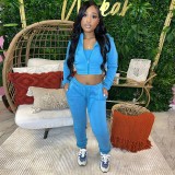 Fleece hoodie three piece set