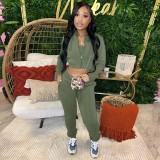 Fleece hoodie three piece set