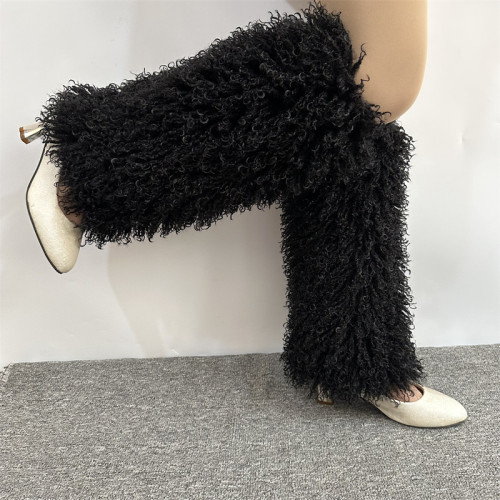 Sheep curly snow boots pile socks