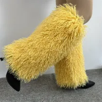Sheep curly snow boots pile socks