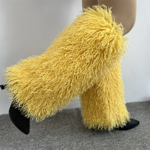 Sheep curly snow boots pile socks