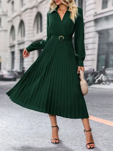 Solid color dress
