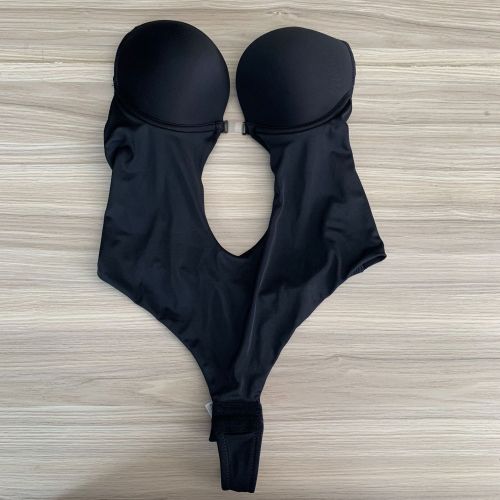 Transparent suspender one-piece shapewear top