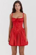 Women's Lace Splicing Waist Strap Skirt