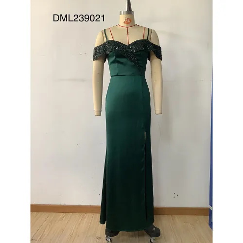 Strap sequin patchwork dress