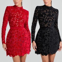 Long sleeved zipper dress