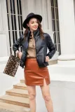 Short leather jacket, thick cotton jacket, and bread jacket