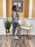 High elasticity multi pocket washed denim set two-piece set NY8158