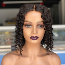 High weight human hair wig with curly hair
