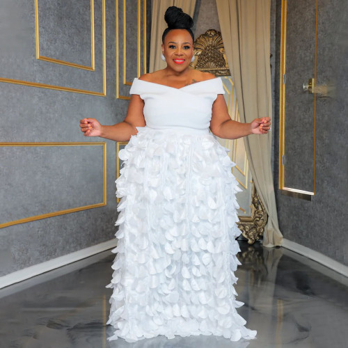 High waisted plus size dress