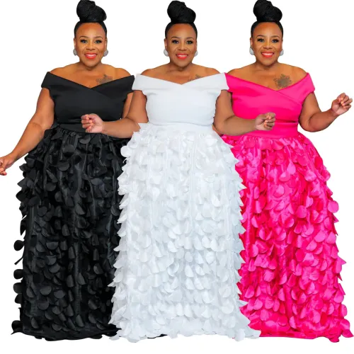 High waisted plus size dress