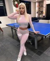 Alphabet printed sports suit