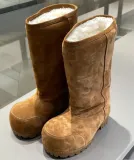 Big headed snow bread boots with thick soles that rise below the knee high cotton boots