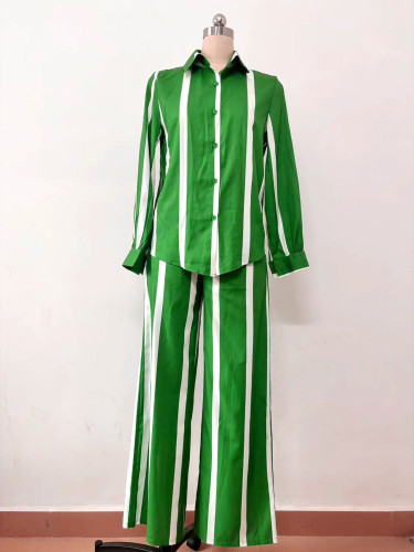 Women's long sleeved shirt long pants two-piece set