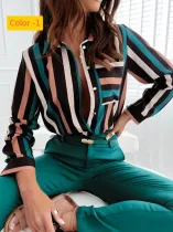 Digital printed cardigan long sleeved shirt
