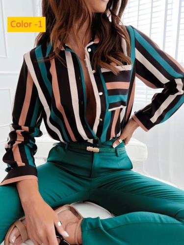 Digital printed cardigan long sleeved shirt