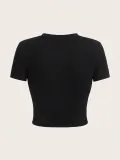 Printed short T-shirt top