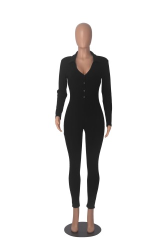 Cotton long sleeved thick jumpsuit