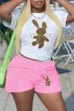 Printed shorts casual two-piece set