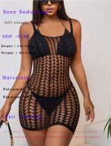 Perspective hollow out sexy tight fitting hip hugging skirt