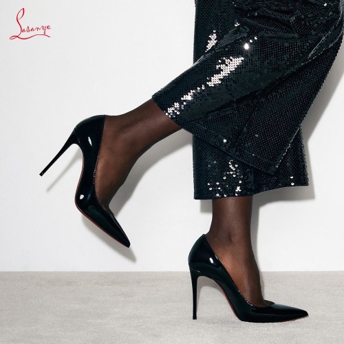 High heels, patent leather, matte pointed, fine tuned shoes