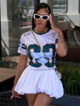 Loose printed short sleeved T-shirt