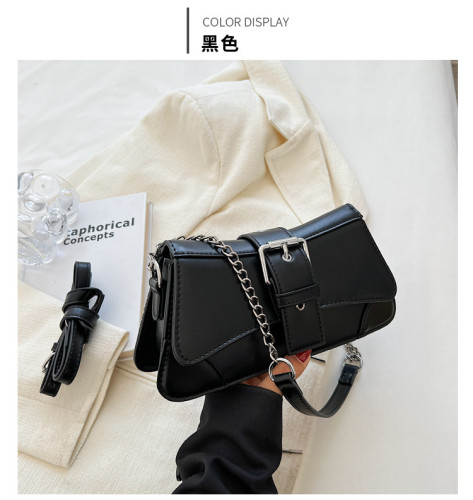 Chain armpit bag diagonal cross small square bag