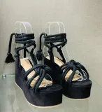 Fish mouth strap wedge heel sandals LX729126665512