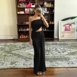 Mesh ribbon dress