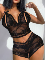 Sexy lingerie with open chest and crotch, no need to take off lace lingerie set