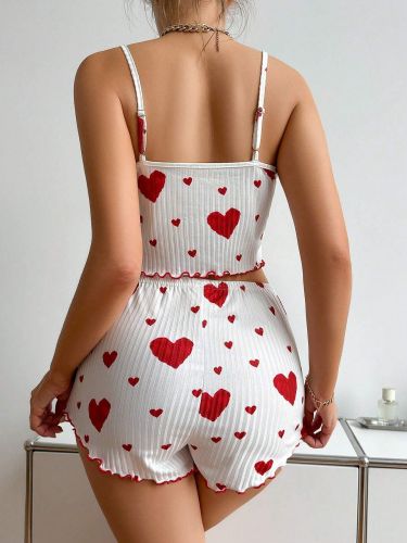Love printed camisole shorts for wearing pajamas outside