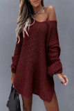 V-neck knitted sweater