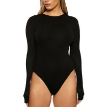 Bottom coat, long sleeved tight fitting jumpsuit