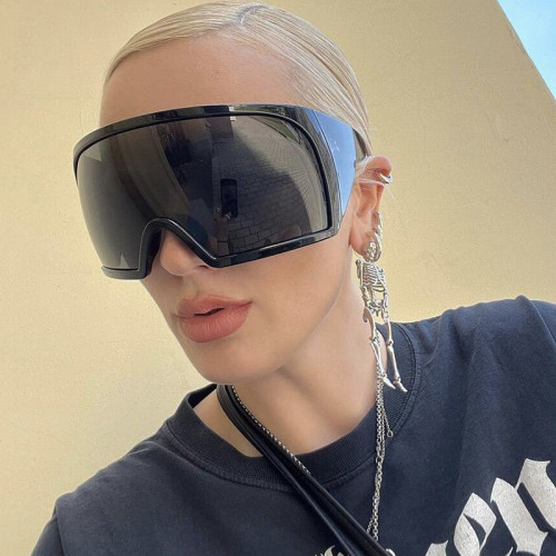 Large frame face mask sunglasses, eye protection sunglasses