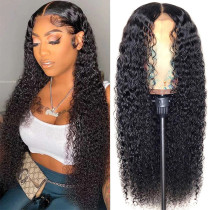 Long curly hair wig, small curly fluffy natural synthetic high-temperature silk headband