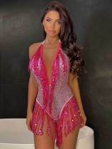 Tassel jumpsuit, swimsuit jumpsuit