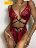 One-piece swimsuit with straps
