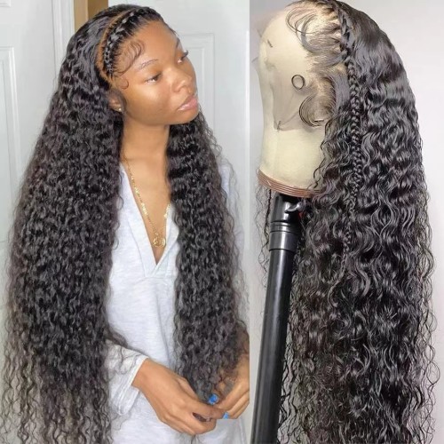 Small roll wig with lace headband in front