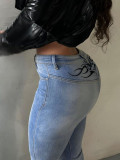 Cowboy pants, high waisted flared jeans