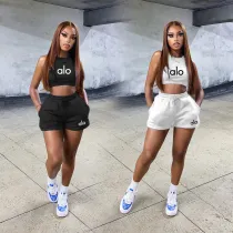 Leisure sports suit sleeveless vest shorts two-piece set