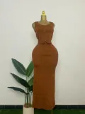 Women's knitted two-piece skirt set