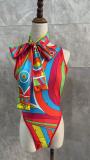 One-piece split bikini swimsuit