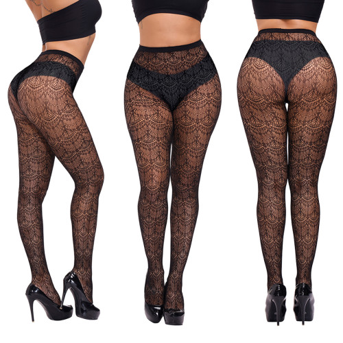 Large jacquard pantyhose, fun mesh socks, long leg leggings
