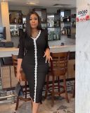 Lace pencil skirt with high waist and hip hugging dress