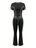 Tight Sports Yoga Short Sleeve Set