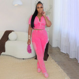 Splicing leggings sports suit